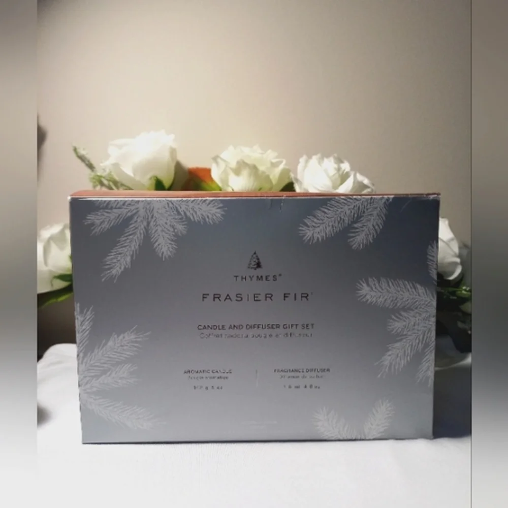Thymes Frasier Fir Statement Candle and Diffuser Gift Set